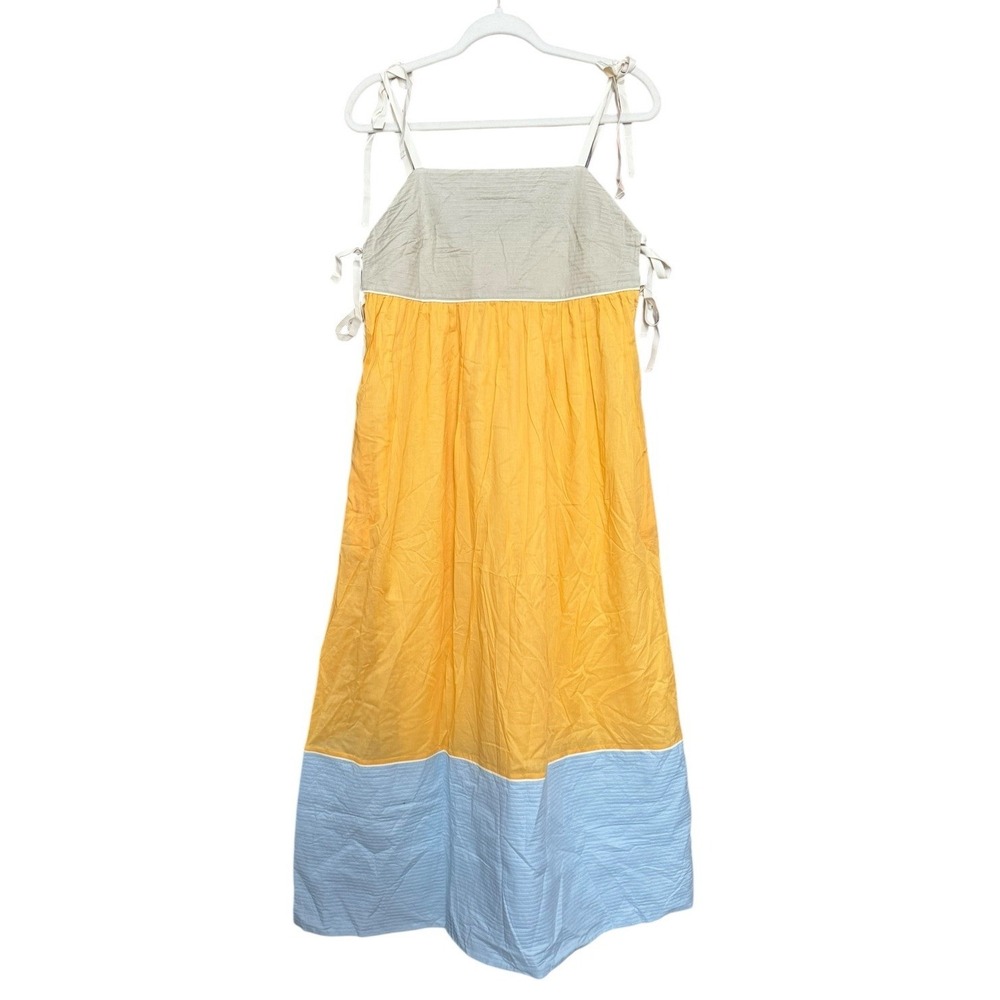Tory Burch Color Block Maxi Dress Coastal Beach Sundress Coverup Women's Size XS